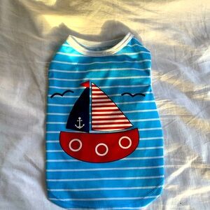 Cute sailboat pet tank top